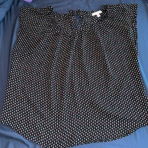 LC Lauren Conrad Pleated Scoopneck Top - Size XL